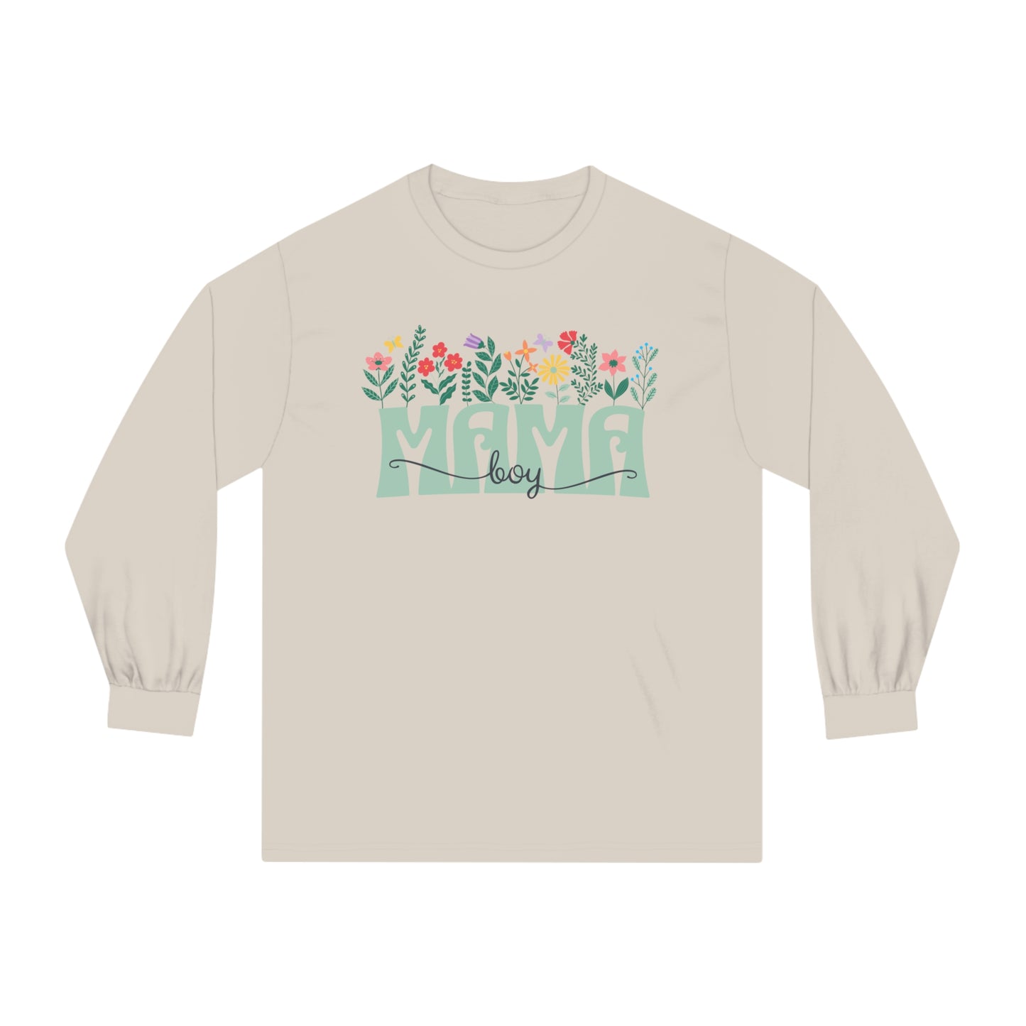 Boy Mom Floral - Unisex Classic Long Sleeve T-Shirt