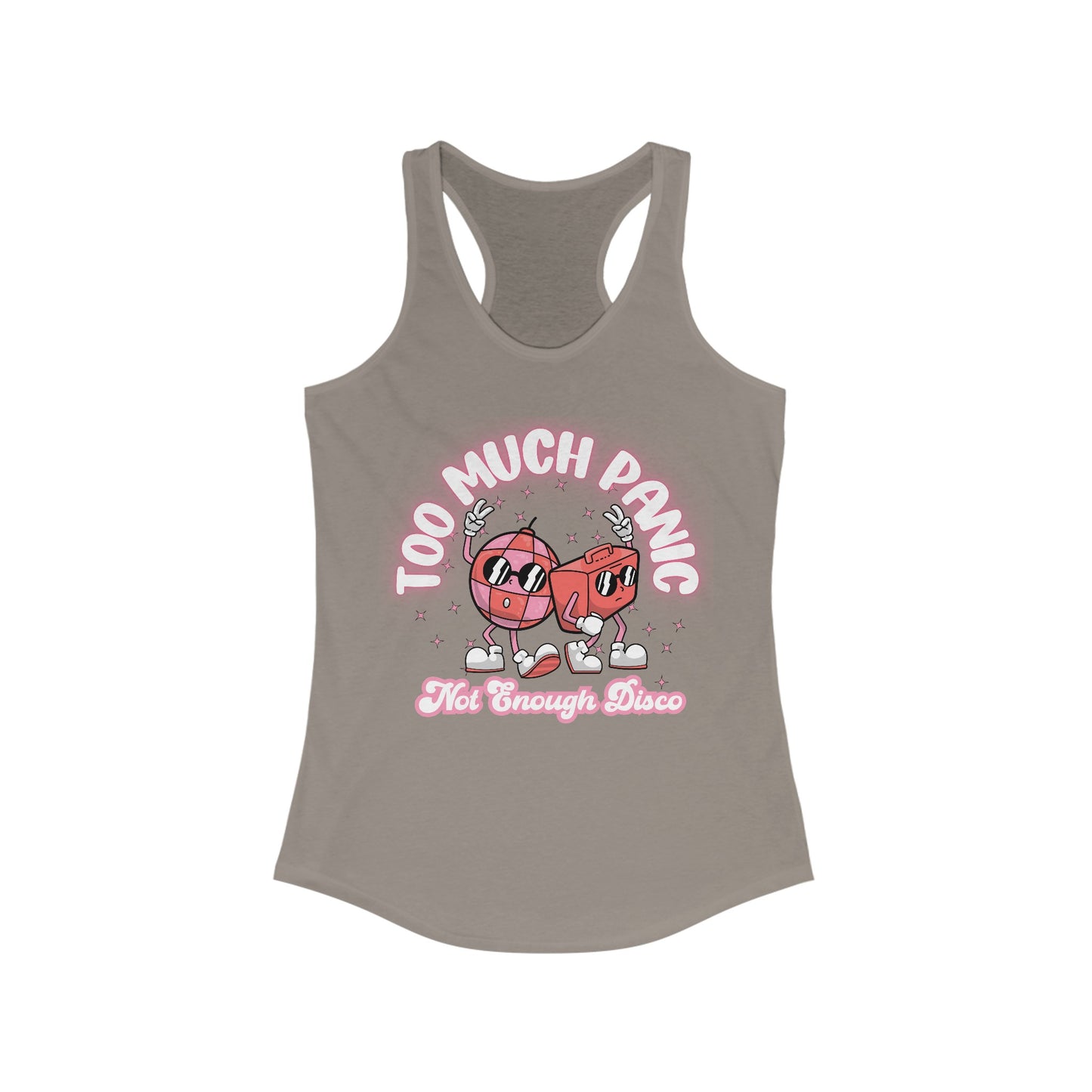 Too Much Panic, Not Enough Disco - Women's Ideal Racerback Tank