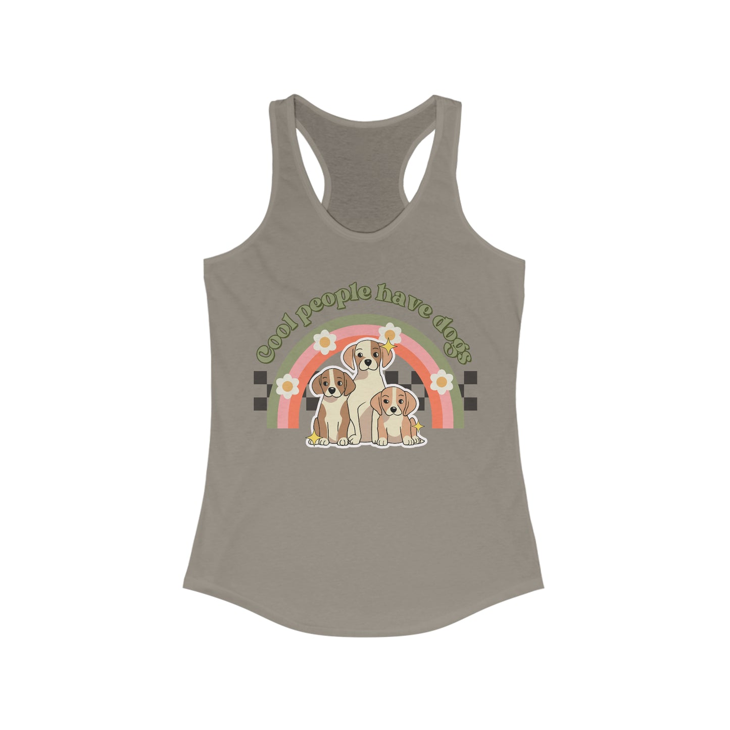 Cool People Have Dogs 1 - Women's Ideal Racerback Tank