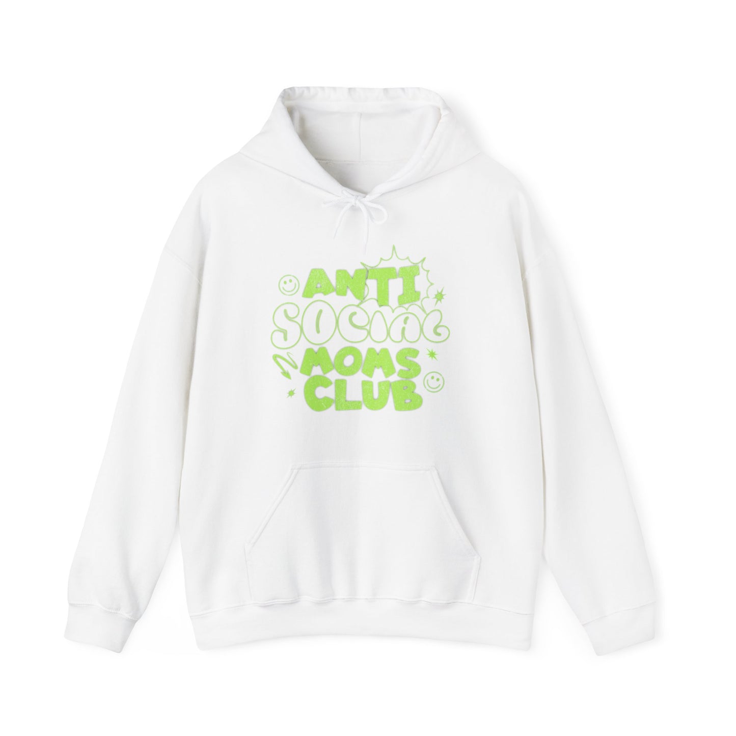 Anti-Social Moms Club Neon - Unisex Heavy Blend™ Hooded Sweatshirt