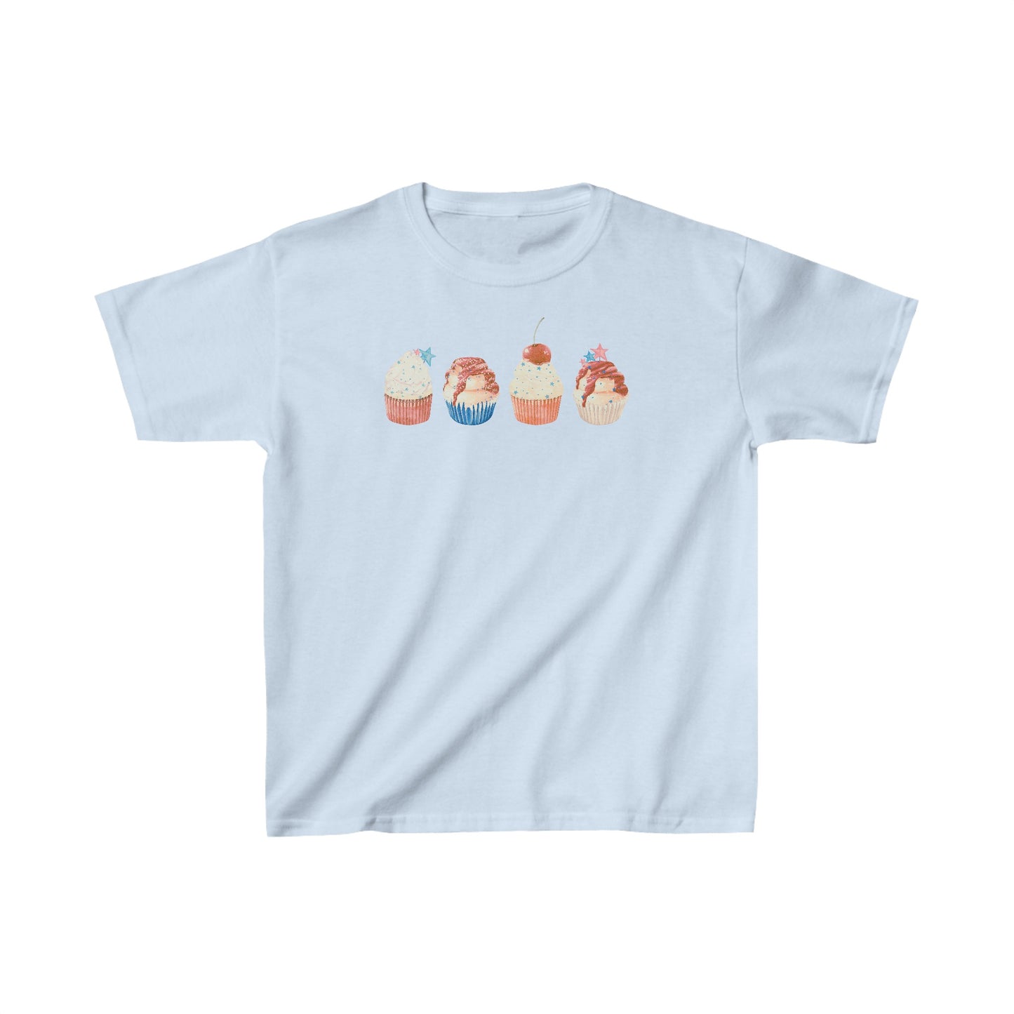 Fourth of July Cupcakes - Kids Heavy Cotton™ Tee