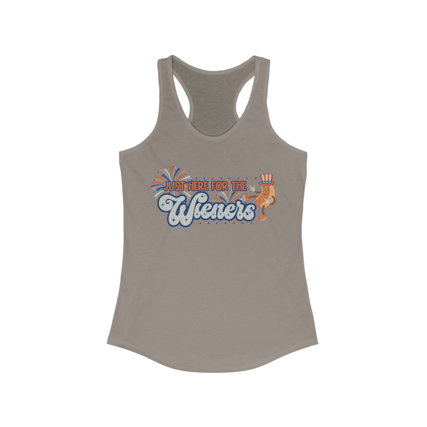 Just Here for the Wieners - Women's Ideal Racerback Tank