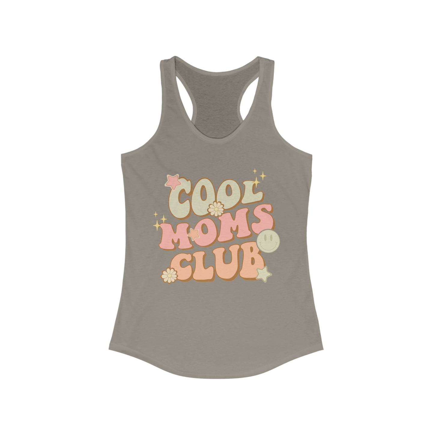 Cool Moms Club Groovy - Women's Ideal Racerback Tank