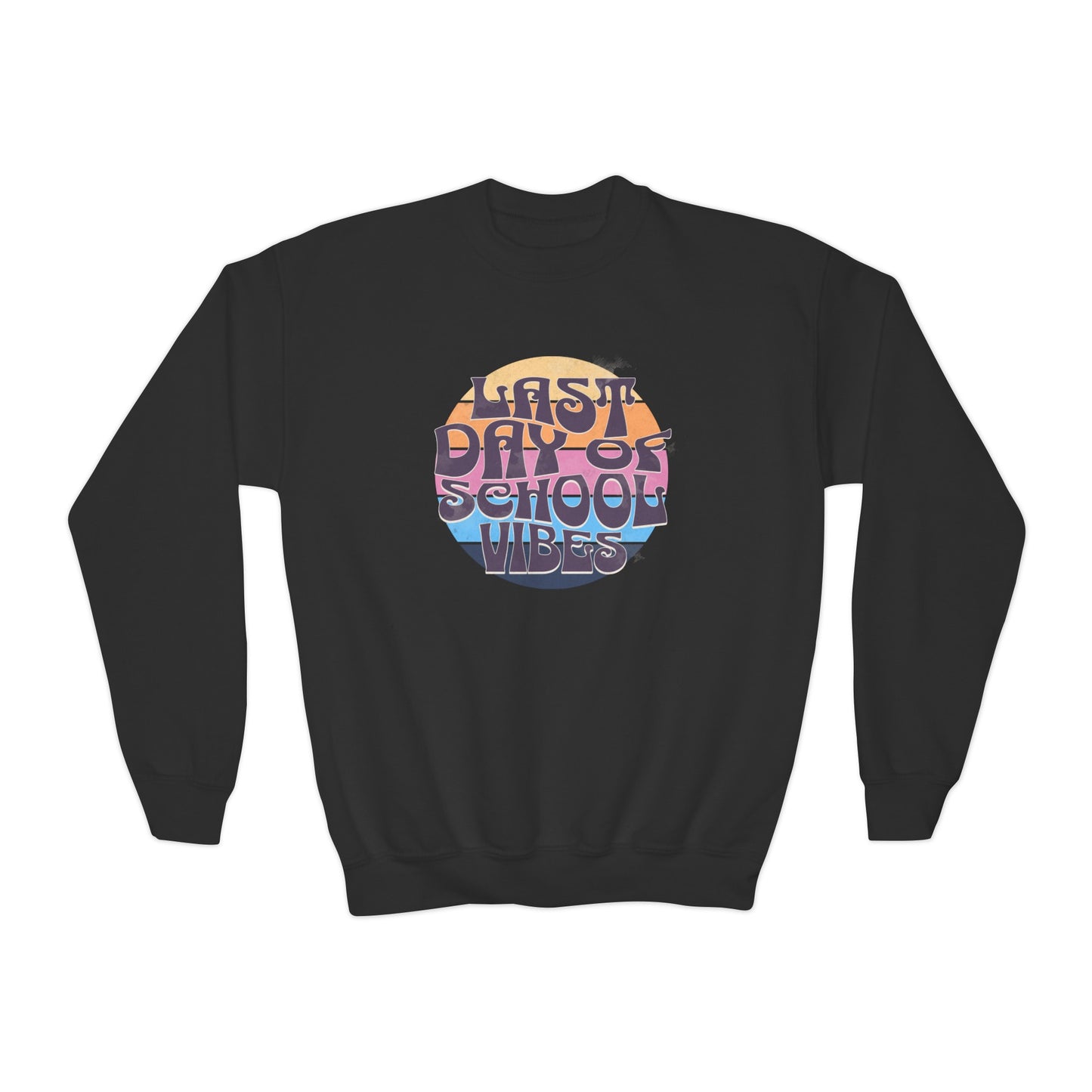 Retro Last Day of School Vibes - Youth Crewneck Sweatshirt