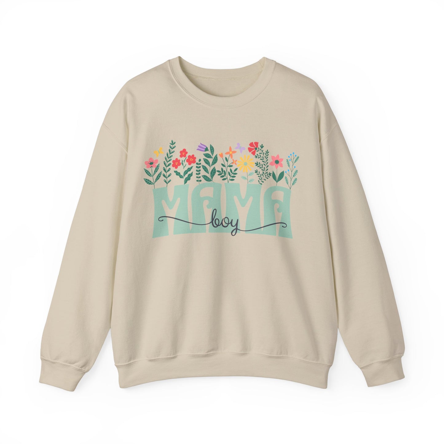 Boy Mom Floral - Unisex Heavy Blend™ Crewneck Sweatshirt