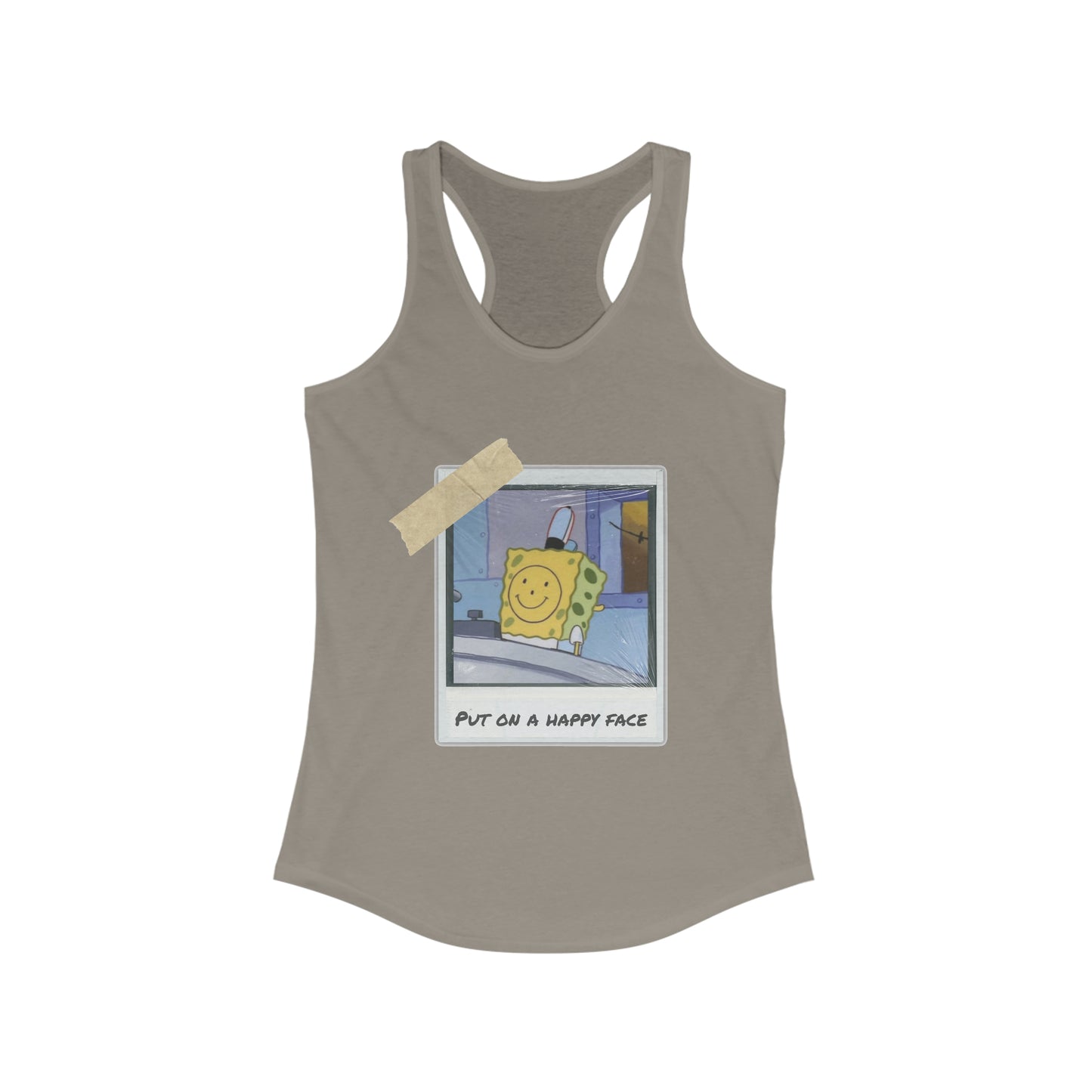 Put on a Happy Face - Women's Ideal Racerback Tank