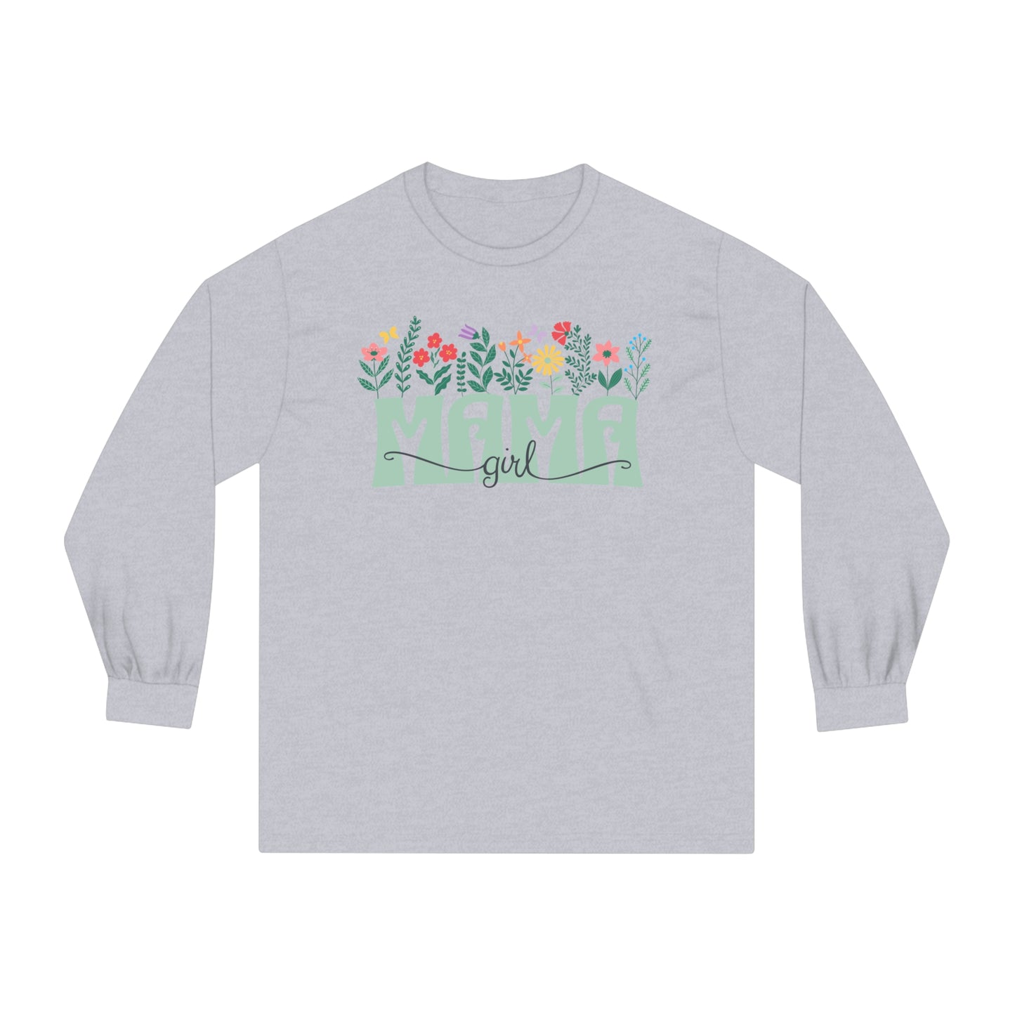 Girl Mom Floral - Unisex Classic Long Sleeve T-Shirt