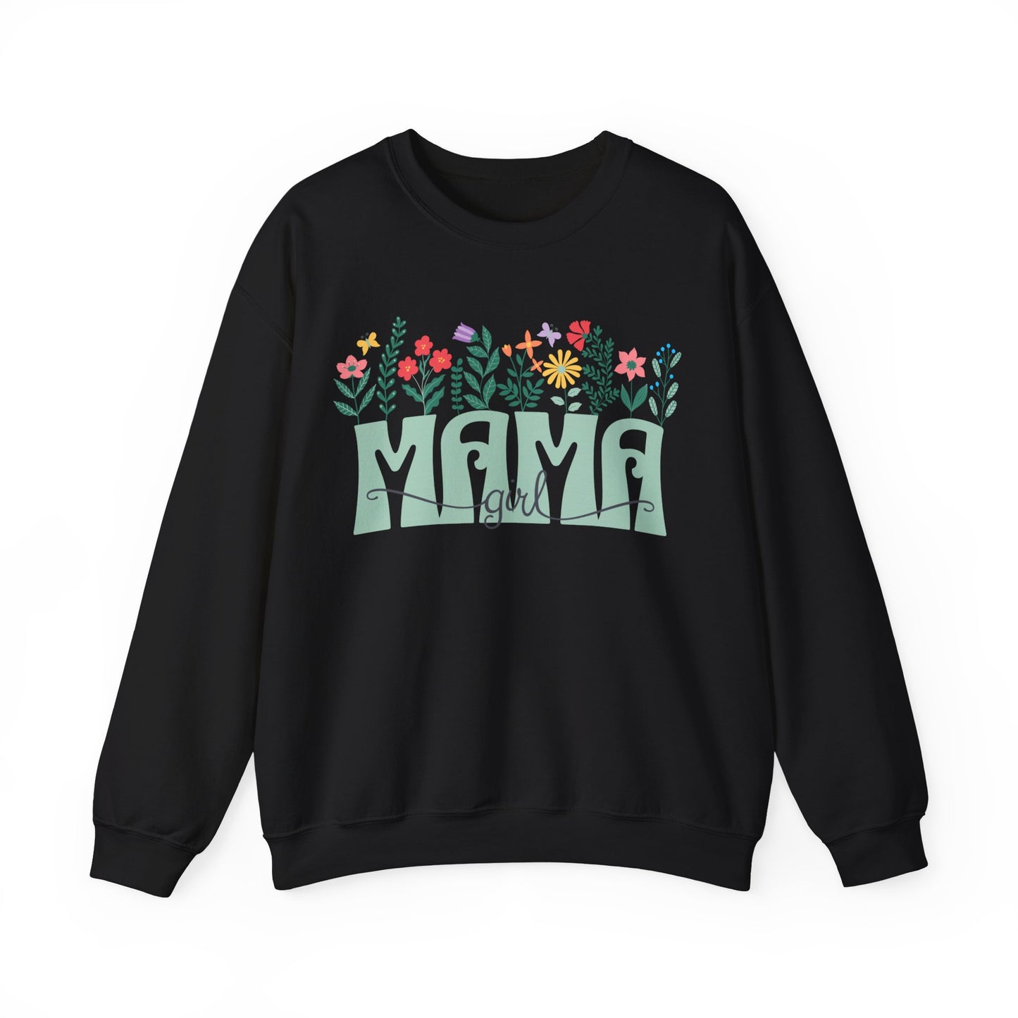 Girl Mom Floral - Unisex Heavy Blend™ Crewneck Sweatshirt
