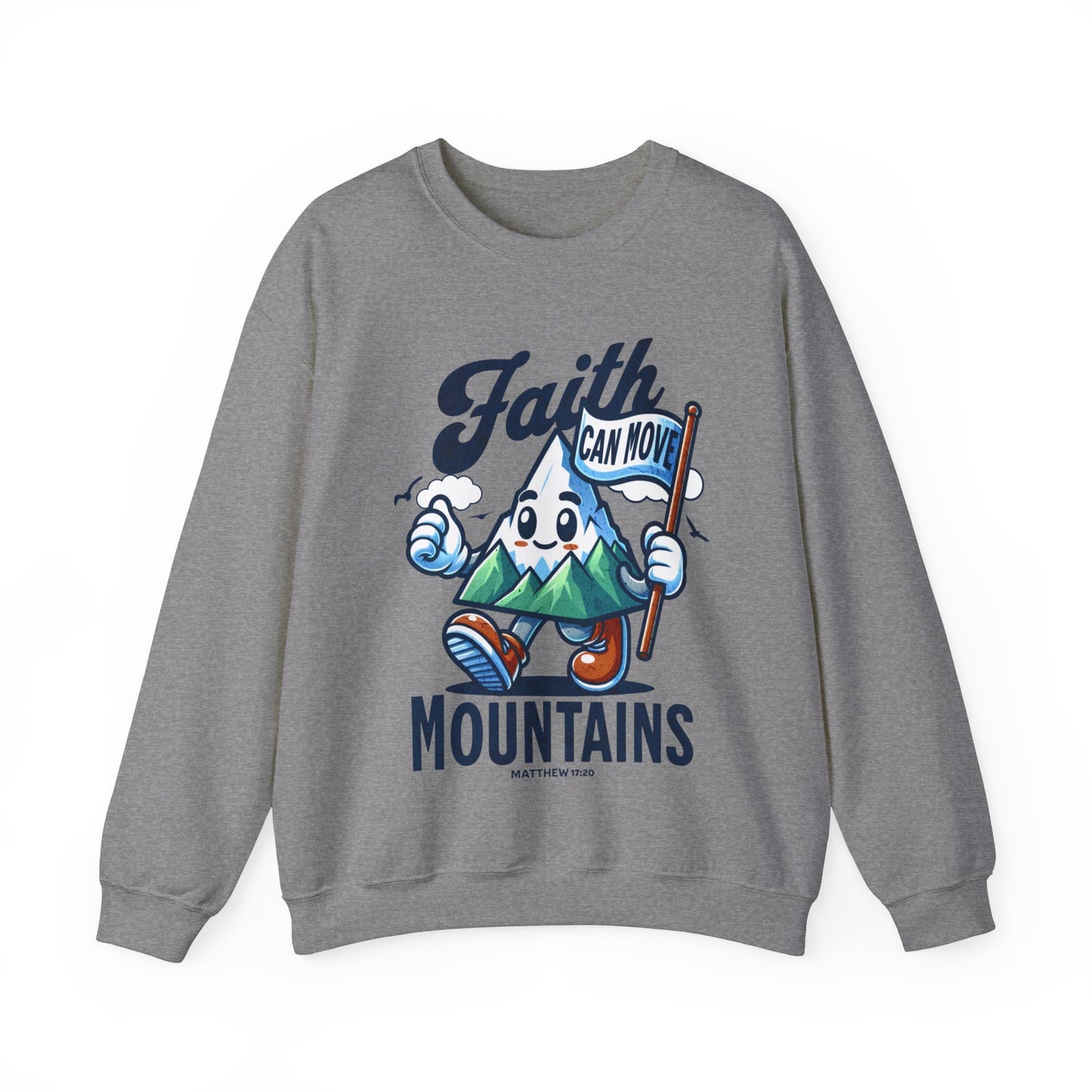 Faith Can Move Mountains - Unisex Heavy Blend™ Crewneck Sweatshirt