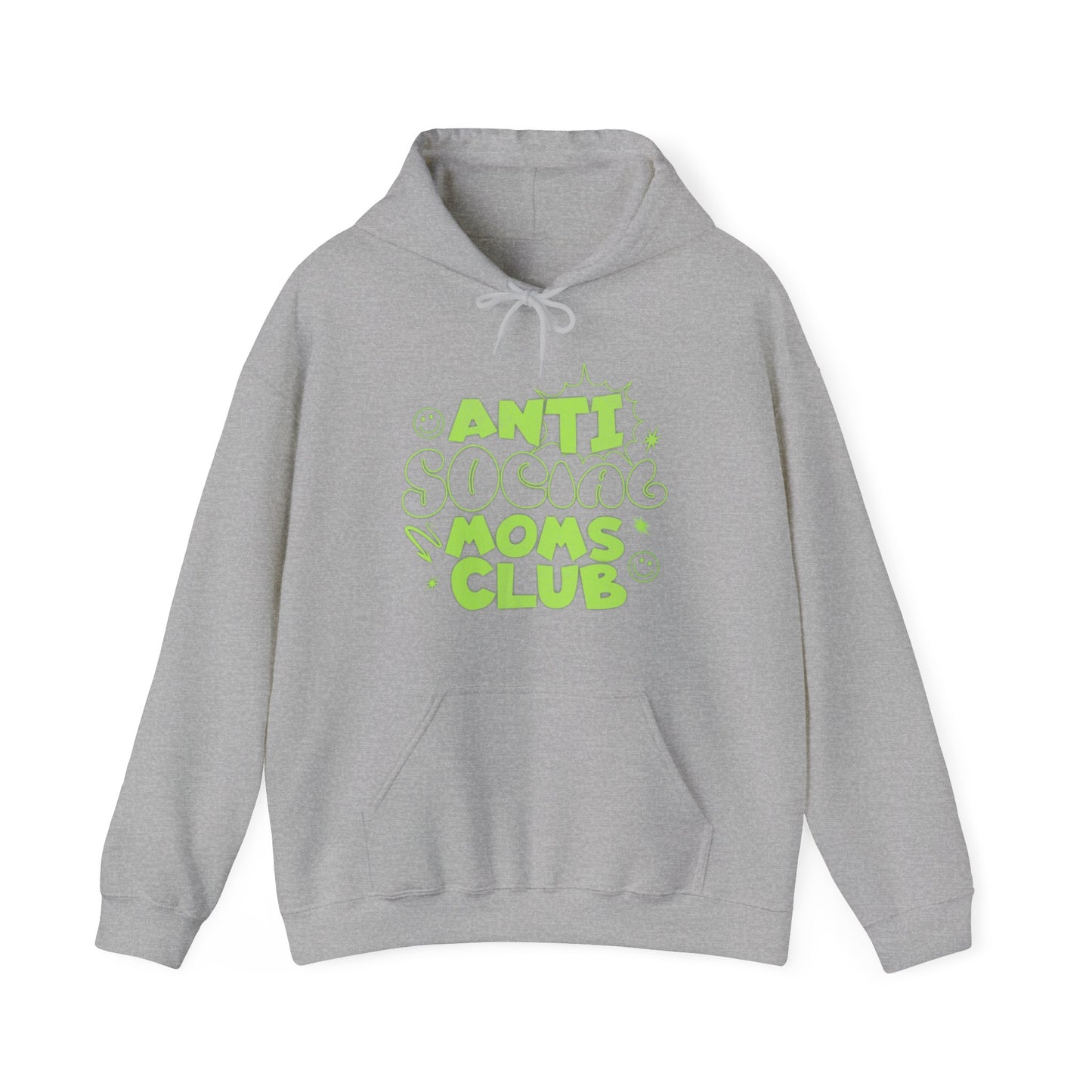 Anti-Social Moms Club Neon - Unisex Heavy Blend™ Hooded Sweatshirt