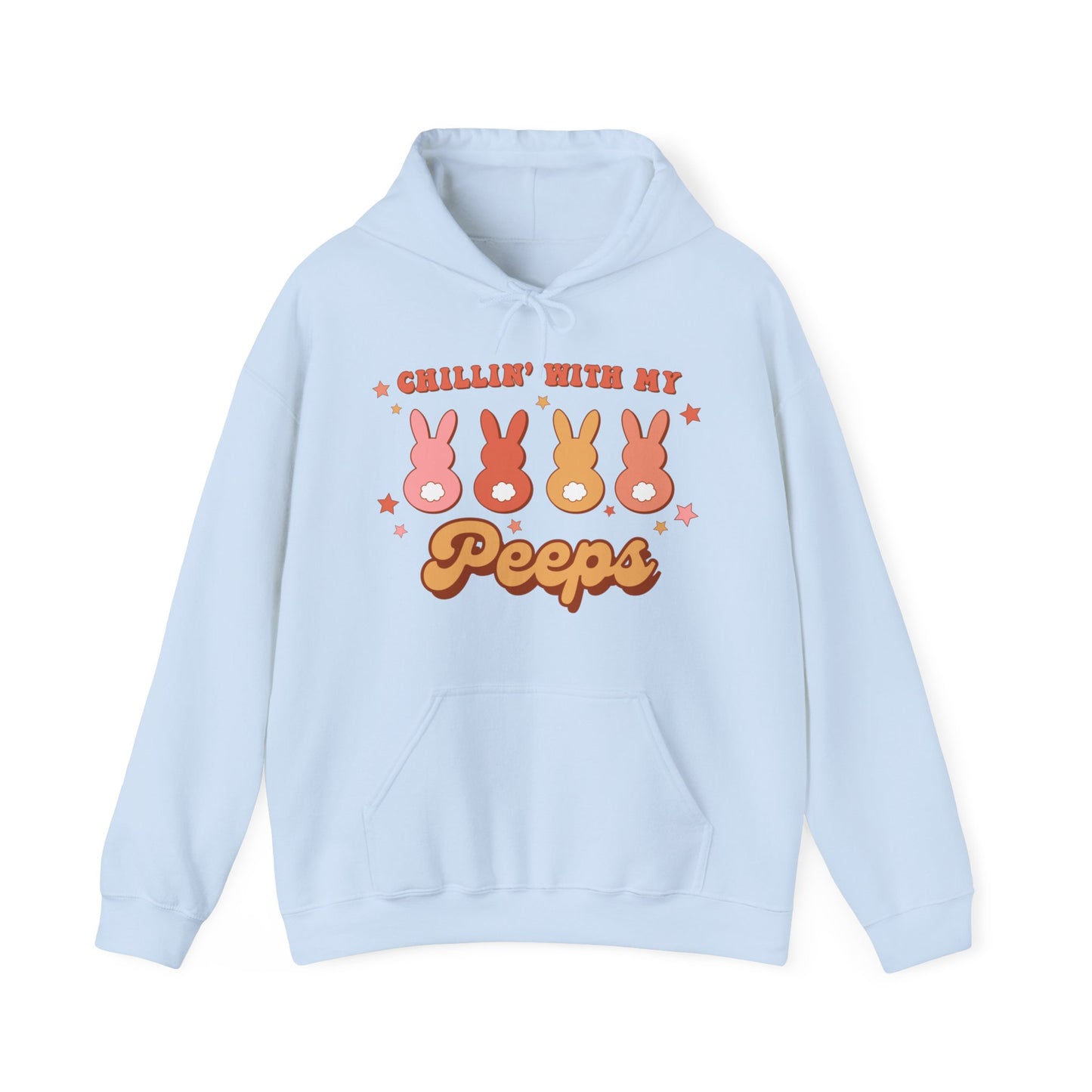 Chillin’ with my Peeps Retro Style - Unisex Heavy Blend™ Hooded Sweatshirt
