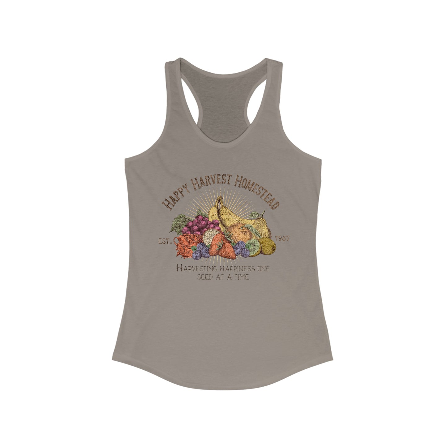 Happy Harvest Homestead, Farmers Market - Women's Ideal Racerback Tank