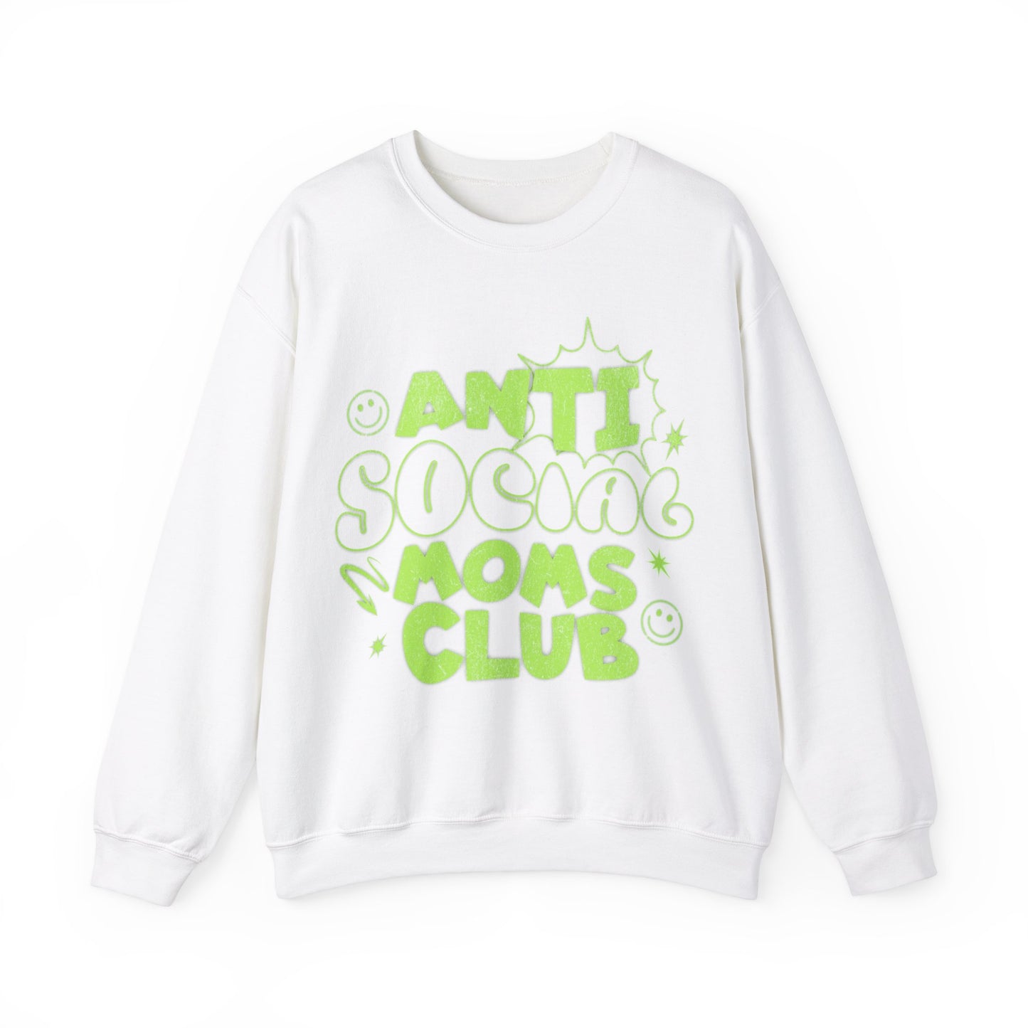 Anti-Social Moms Club Neon - Unisex Heavy Blend™ Crewneck Sweatshirt