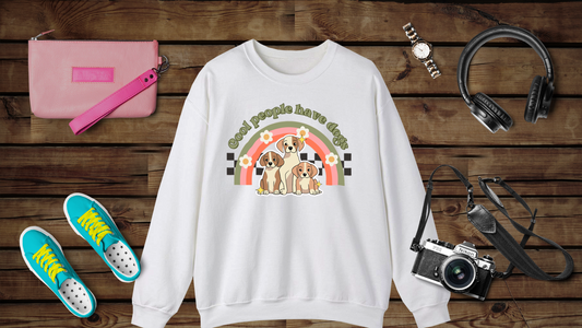 Cool People Have Dogs 1 - Unisex Heavy Blend™ Crewneck Sweatshirt