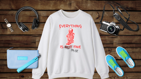 Everything is Fine - Unisex Heavy Blend™ Crewneck Sweatshirt