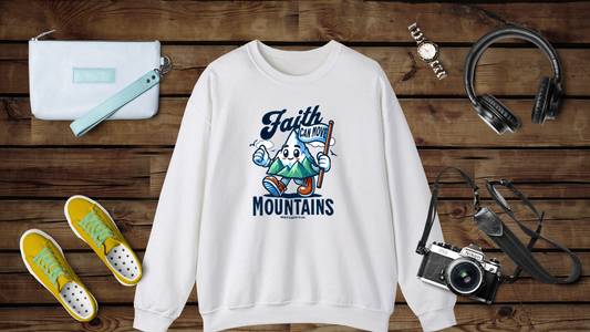Faith Can Move Mountains - Unisex Heavy Blend™ Crewneck Sweatshirt