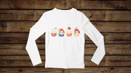 Fourth of July Cupcakes - Unisex Classic Long Sleeve T-Shirt