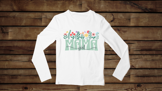 Girl Mom Floral - Unisex Classic Long Sleeve T-Shirt