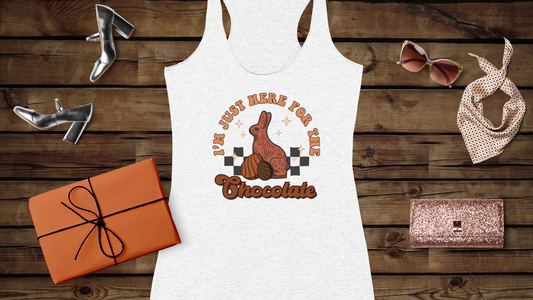 I’m Just Here for the Chocolate - Women's Ideal Racerback Tank