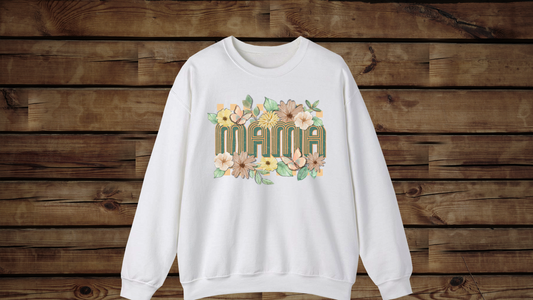 Mama Floral- Unisex Heavy Blend™ Crewneck Sweatshirt