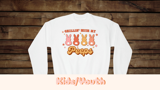 Chillin' with my Peeps - Youth Crewneck Sweatshirt