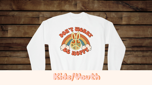 Don't Worry Be Hoppy - Youth Crewneck Sweatshirt