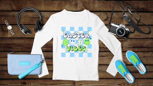 Easter Vibes Blue - Unisex Classic Long Sleeve T-Shirt