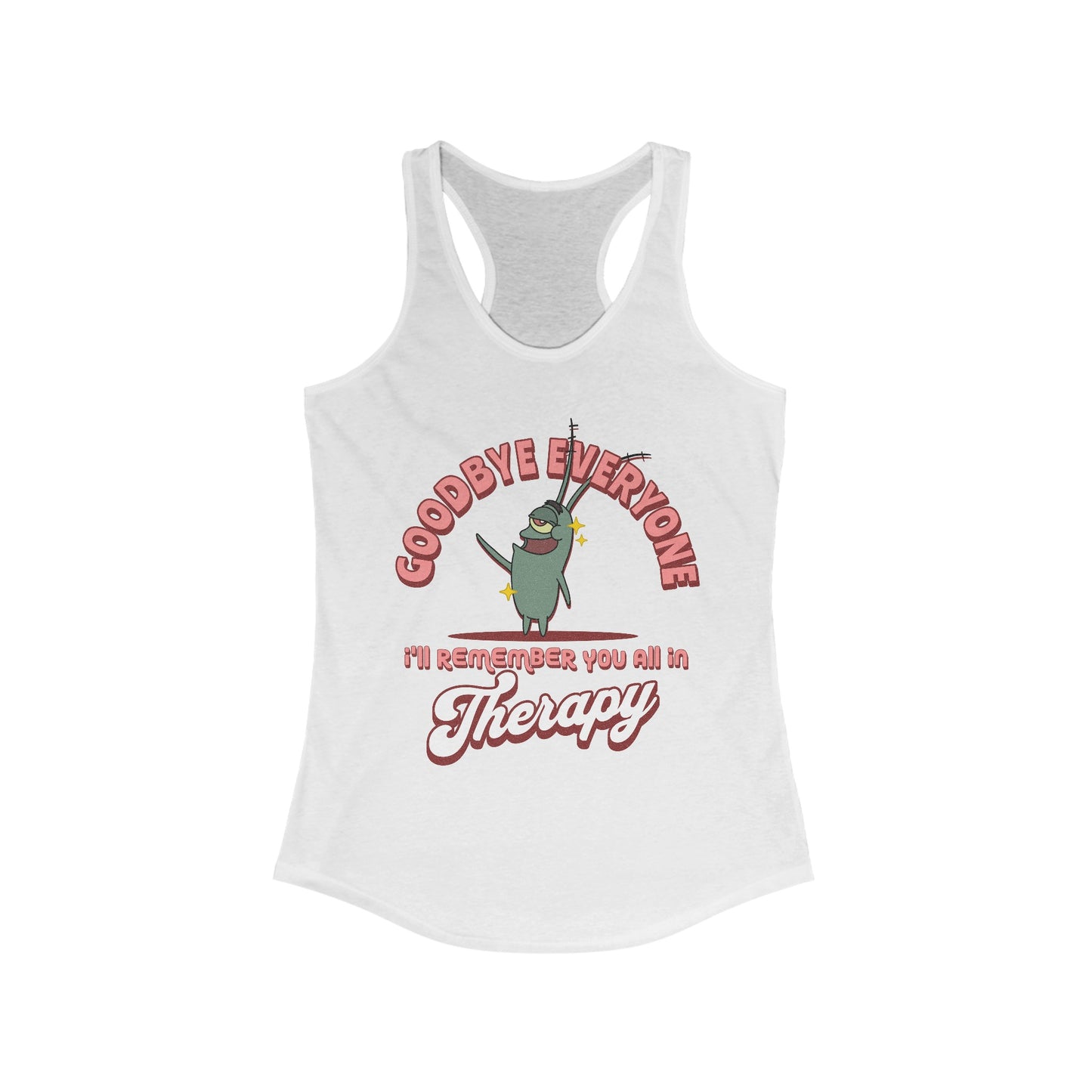 Funny Plankton Last Day of School - Women's Ideal Racerback Tank