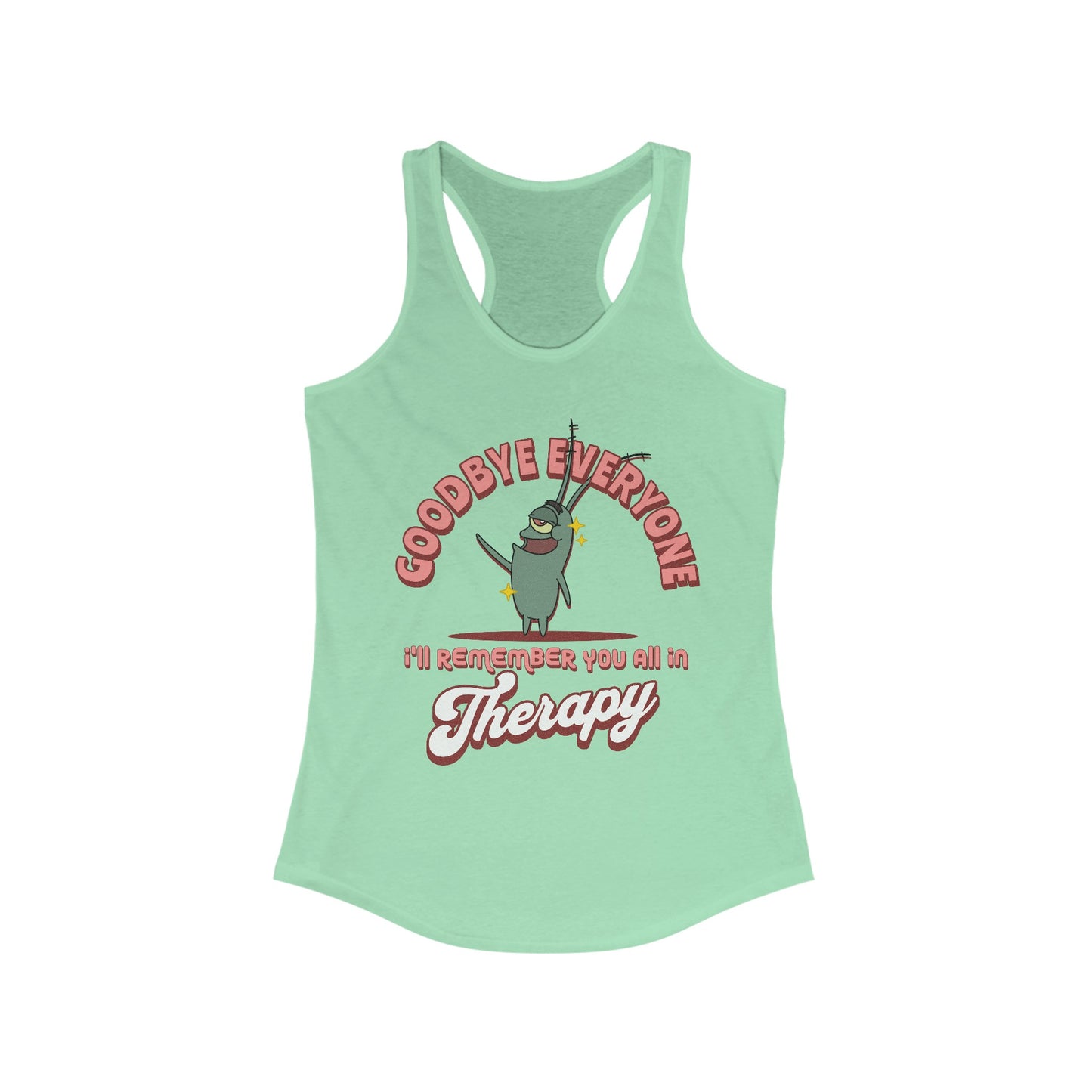 Funny Plankton Last Day of School - Women's Ideal Racerback Tank