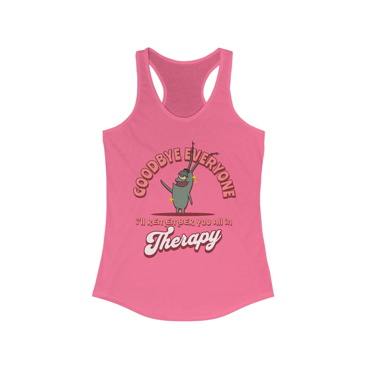 Funny Plankton Last Day of School - Women's Ideal Racerback Tank