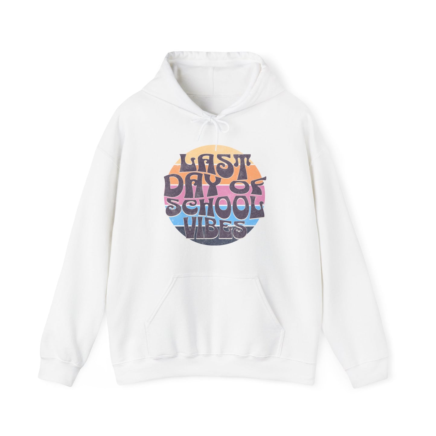 Retro Last Day of School Vibes - Unisex Heavy Blend™ Hooded Sweatshirt