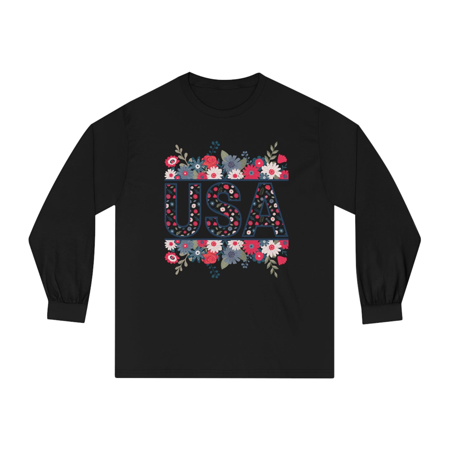 USA Floral - Unisex Classic Long Sleeve T-Shirt