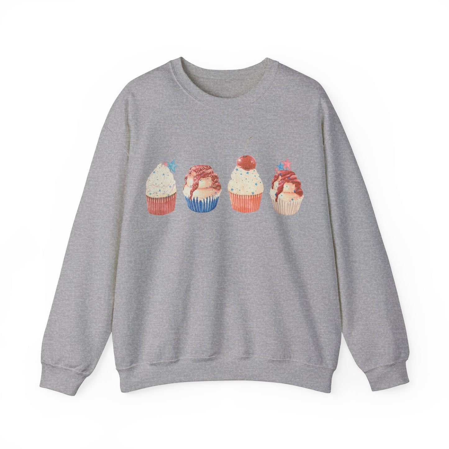 Fourth of July Cupcakes - Unisex Heavy Blend™ Crewneck Sweatshirt