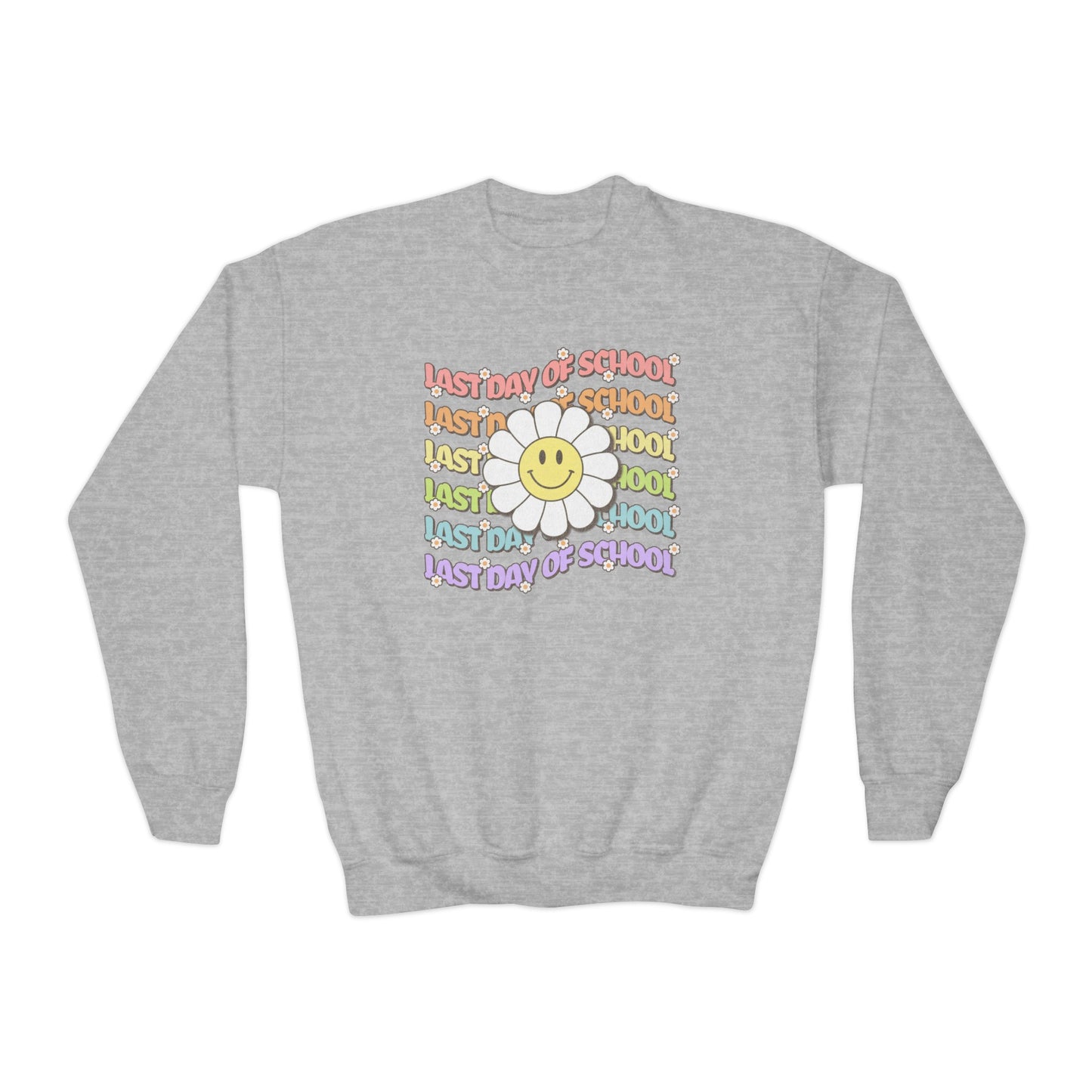 Last Day of School Groovy - Youth Crewneck Sweatshirt