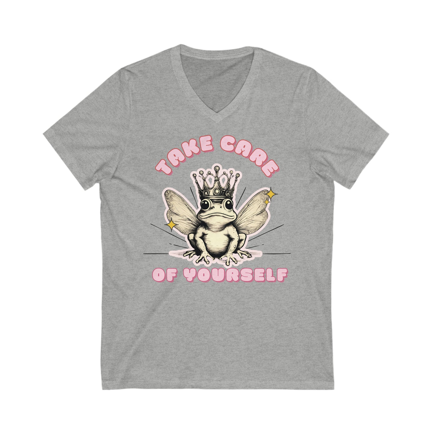 Take Care of Yourself - Unisex Jersey Short Sleeve V-Neck Tee