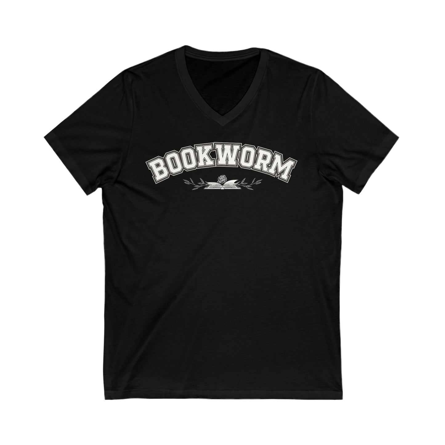 Bookworm - Unisex Jersey Short Sleeve V-Neck Tee