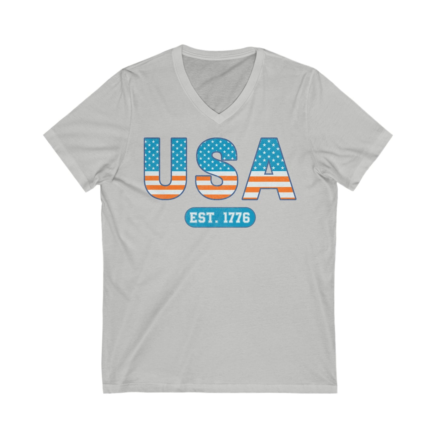 Vintage USA - Unisex Jersey Short Sleeve V-Neck Tee