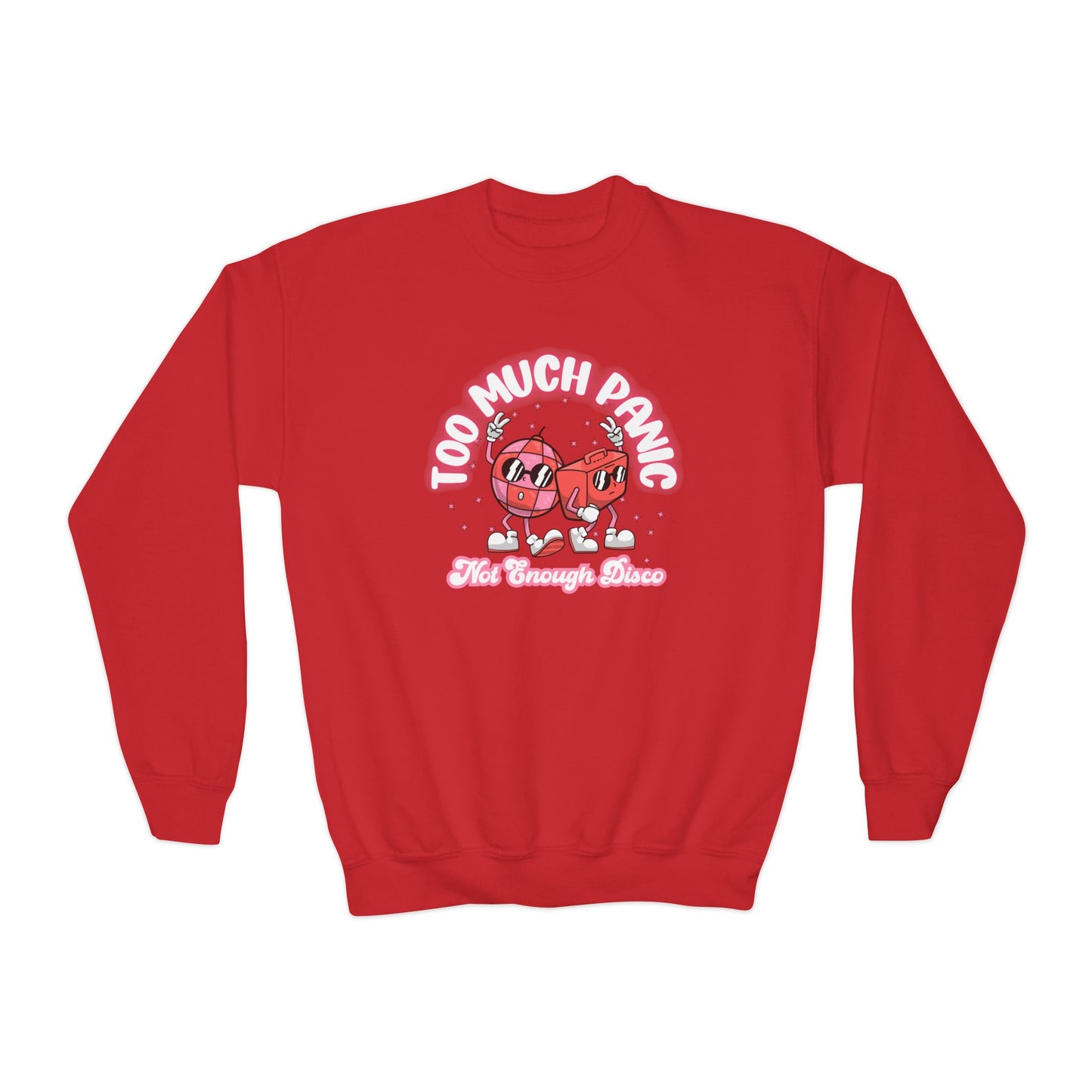 Too Much Panic, Not Enough Disco - Youth Crewneck Sweatshirt