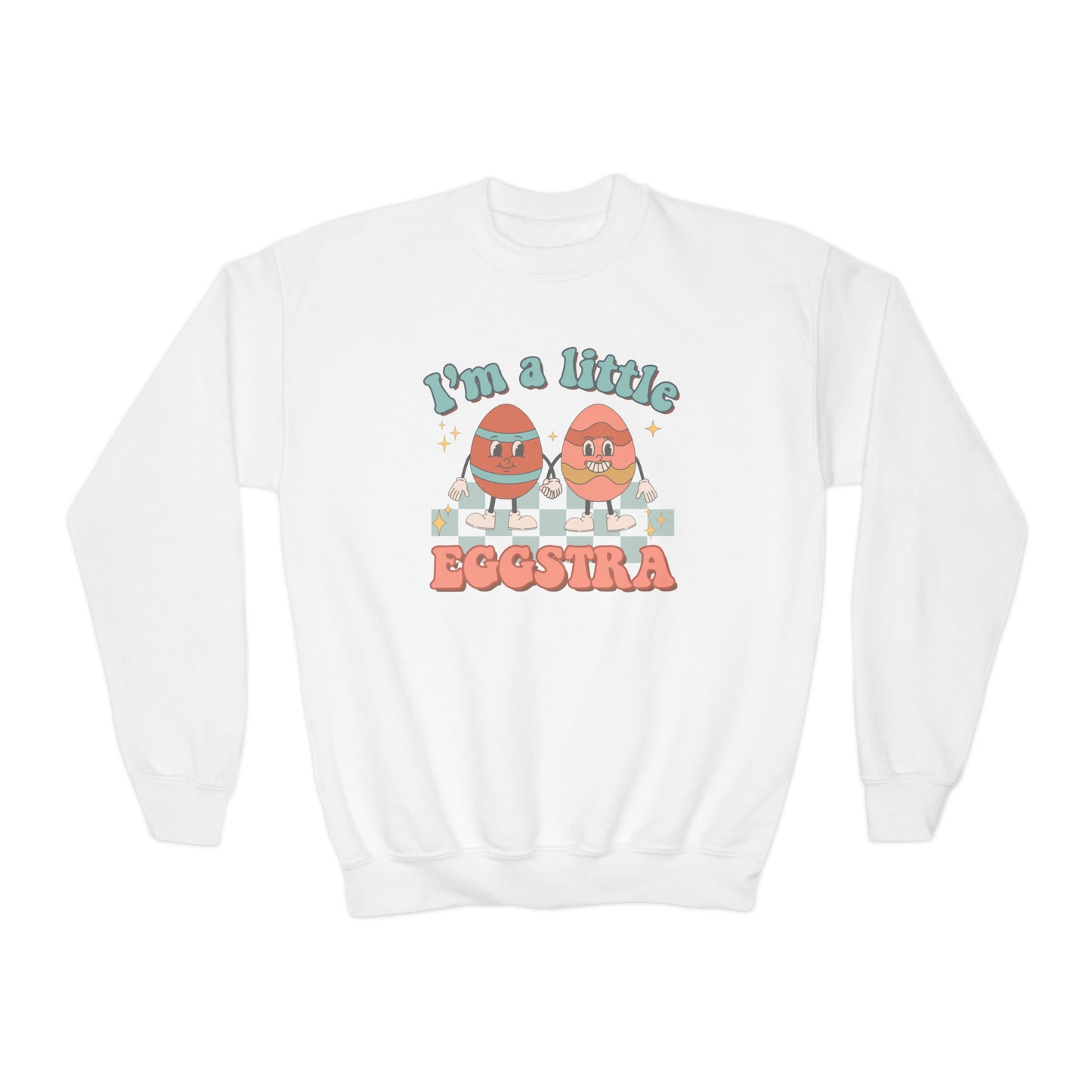 I’m A Little Eggstra - Youth Crewneck Sweatshirt