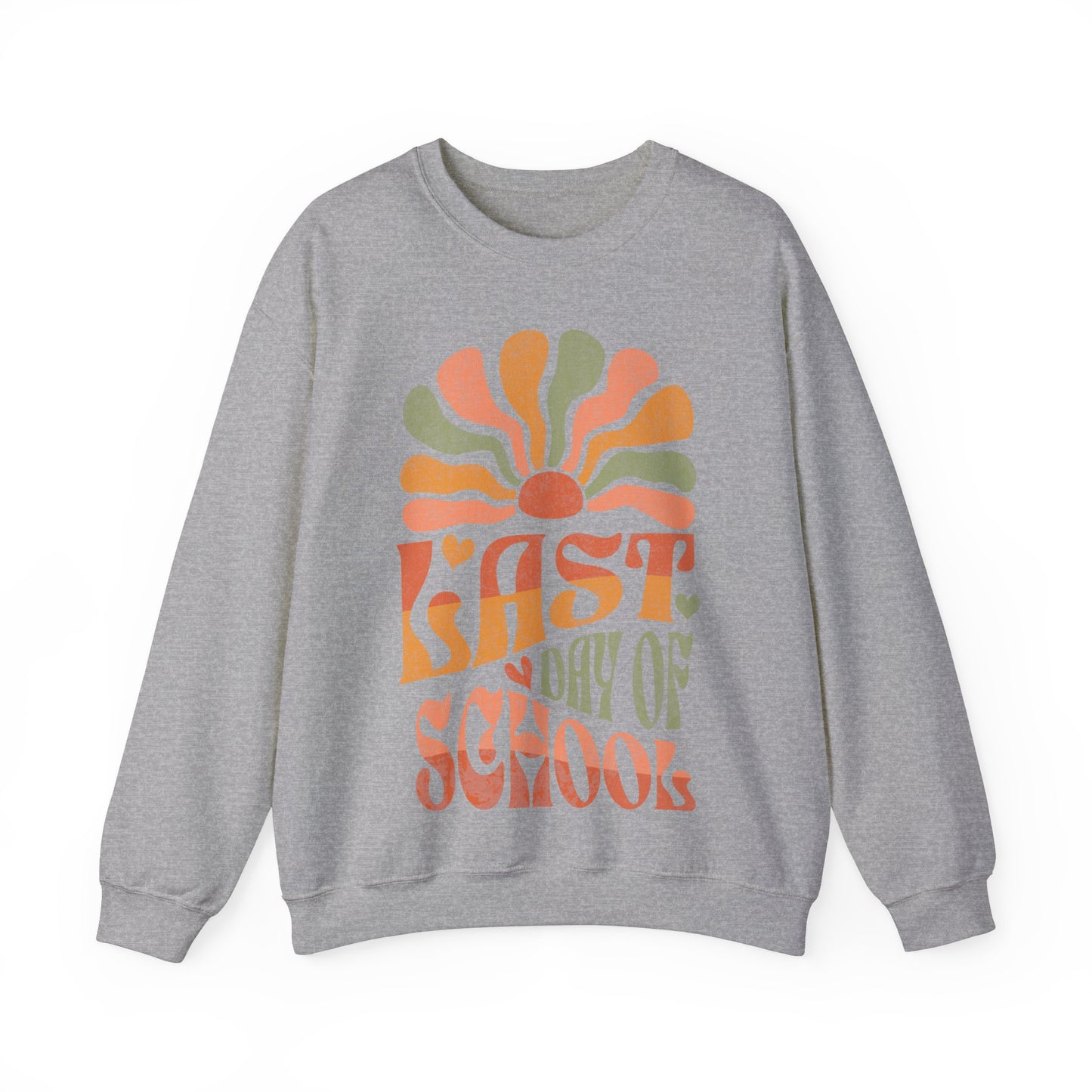 Groovy Last Day of School - Unisex Heavy Blend™ Crewneck Sweatshirt