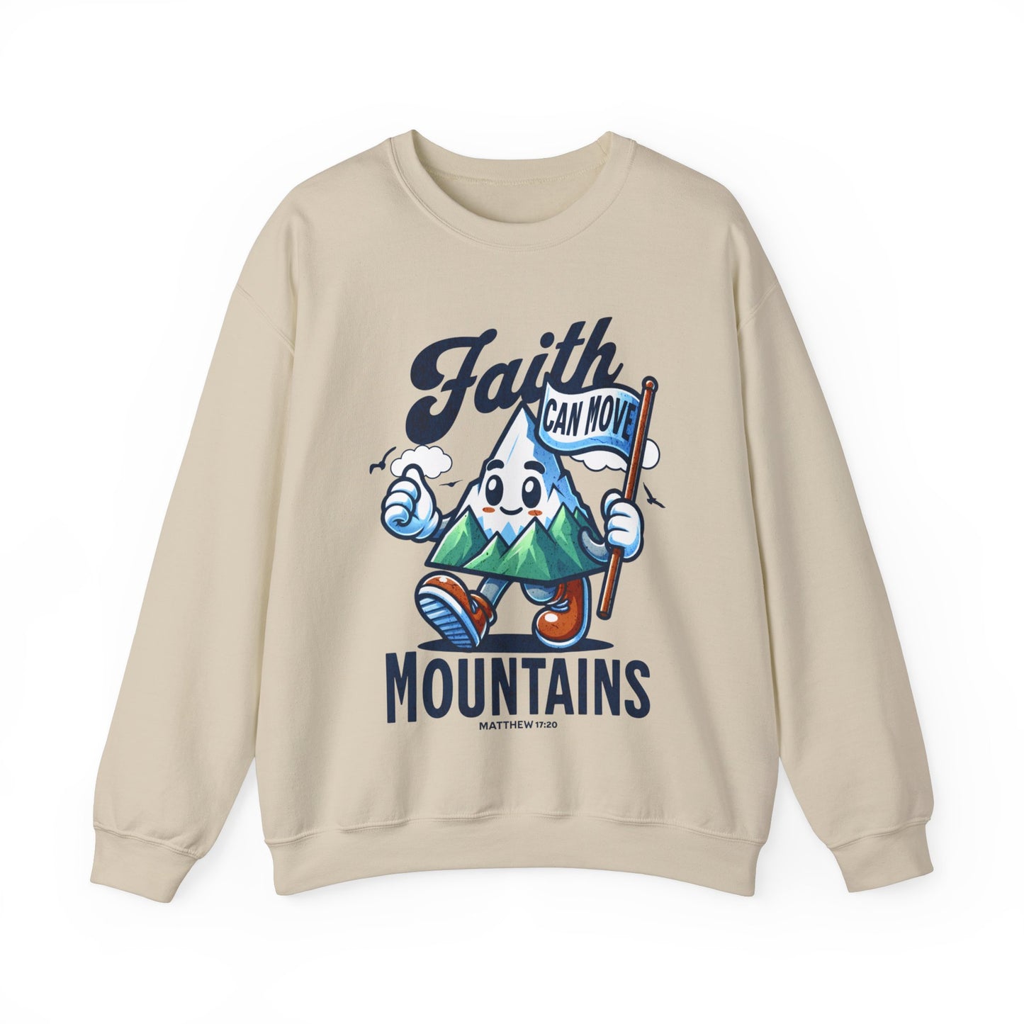 Faith Can Move Mountains - Unisex Heavy Blend™ Crewneck Sweatshirt