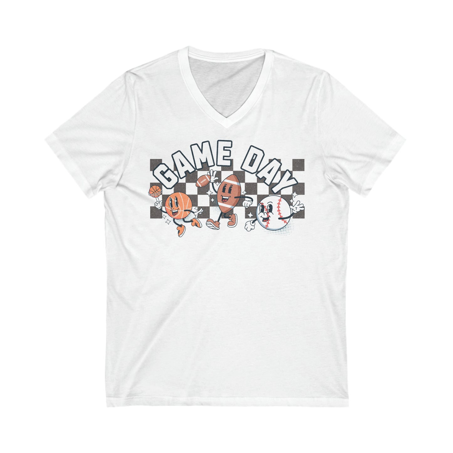 Game Day - Unisex Jersey Short Sleeve V-Neck Tee