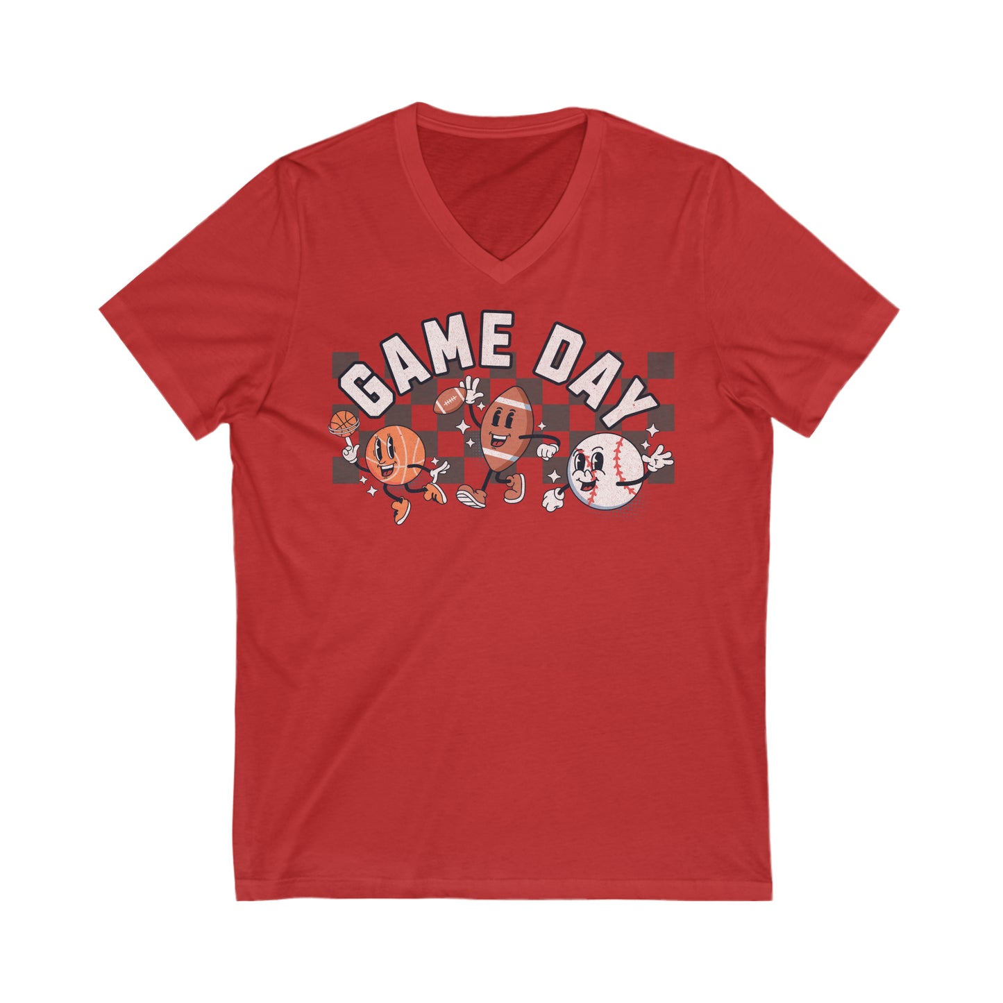 Game Day - Unisex Jersey Short Sleeve V-Neck Tee