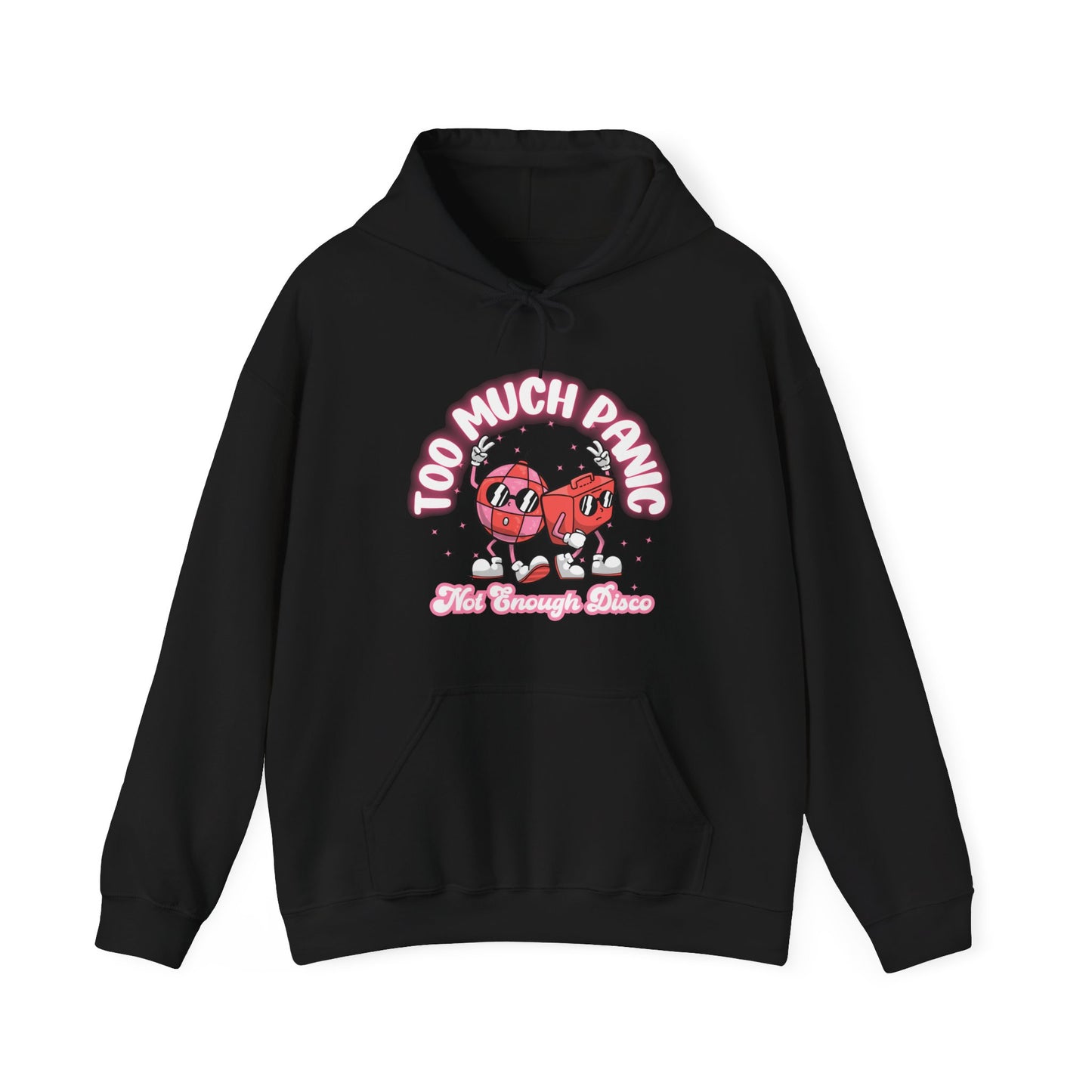 Too Much Panic, Not Enough Disco - Unisex Heavy Blend™ Hooded Sweatshirt