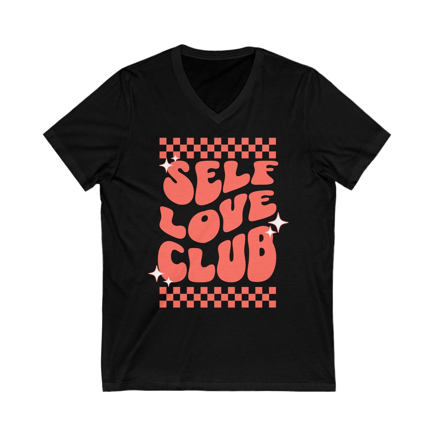 Self Love Club - Unisex Jersey Short Sleeve V-Neck Tee
