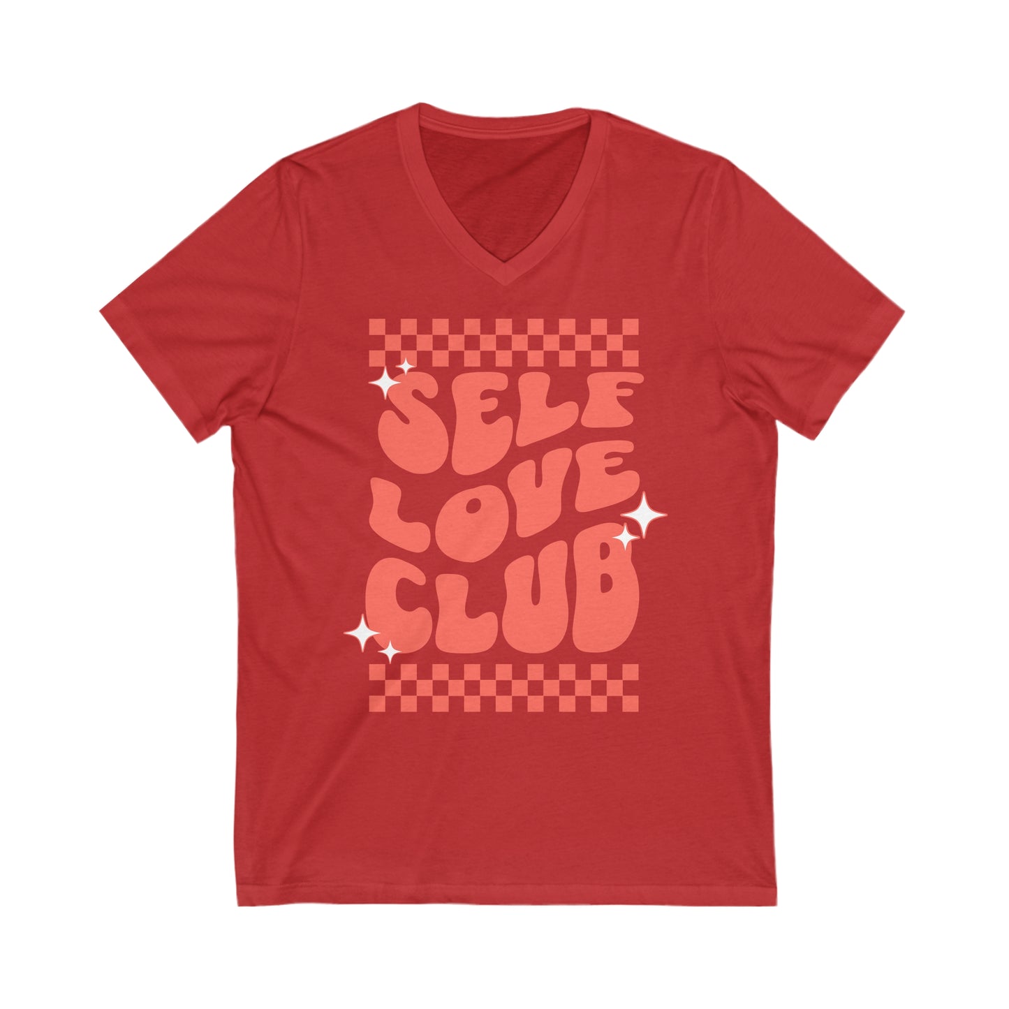 Self Love Club - Unisex Jersey Short Sleeve V-Neck Tee