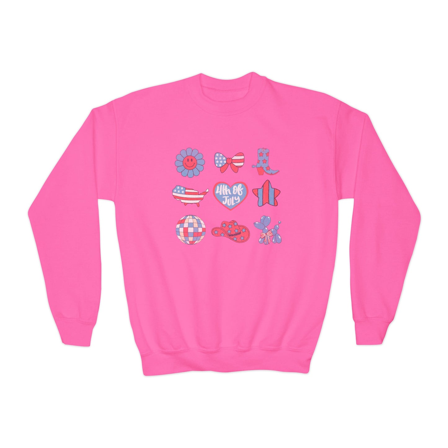 Fourth of July Collage - Youth Crewneck Sweatshirt