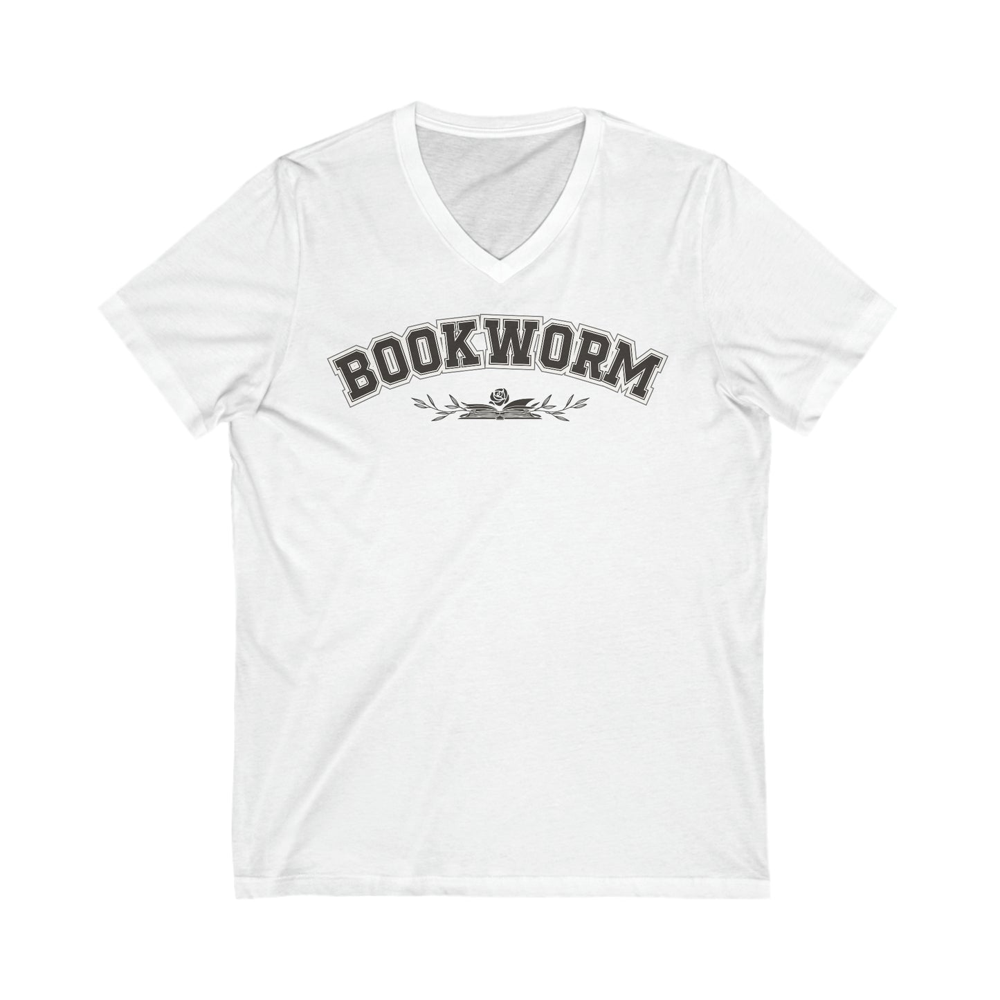 Bookworm - Unisex Jersey Short Sleeve V-Neck Tee