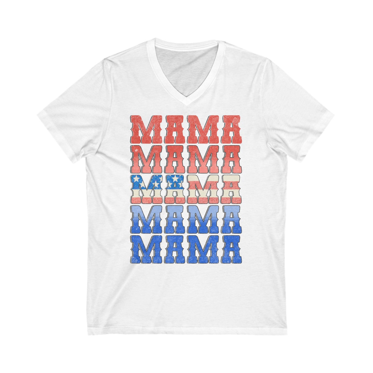 American Mama - Unisex Jersey Short Sleeve V-Neck Tee