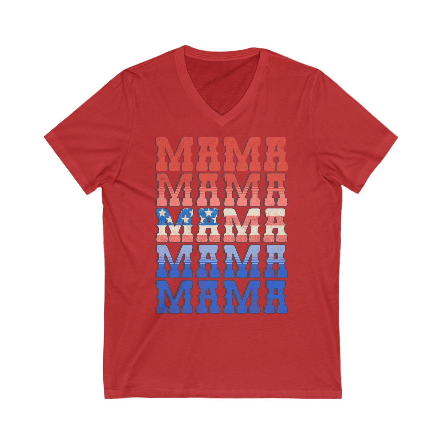 American Mama - Unisex Jersey Short Sleeve V-Neck Tee